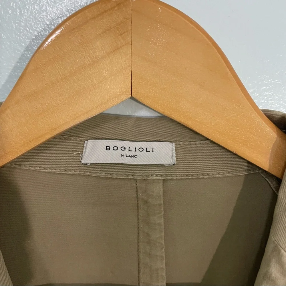 Boglioli Beige Stretch Cotton Blazer Made in Italy Size EU52